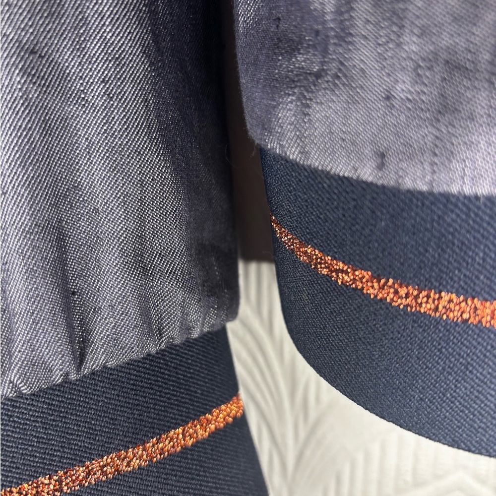Ted Baker London Shiny Blue Linen Bomber - Ted Sz 2 - Picture 7 of 7